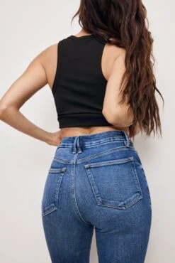 GOOD AMERICAN GOOD WAIST SKINNY COMPRESSION JEANS | INDIGO312 -GOOD AMERICAN STORE 250129 14 GW014TP I312 GWS A 0185