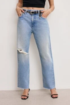 GOOD AMERICAN GOOD RELAXED STRAIGHT JEANS | INDIGO887 10 GOOD AMERICAN GOOD RELAXED STRAIGHT JEANS | INDIGO887 -GOOD AMERICAN STORE 250129 20 GRST156S I887 A 0055
