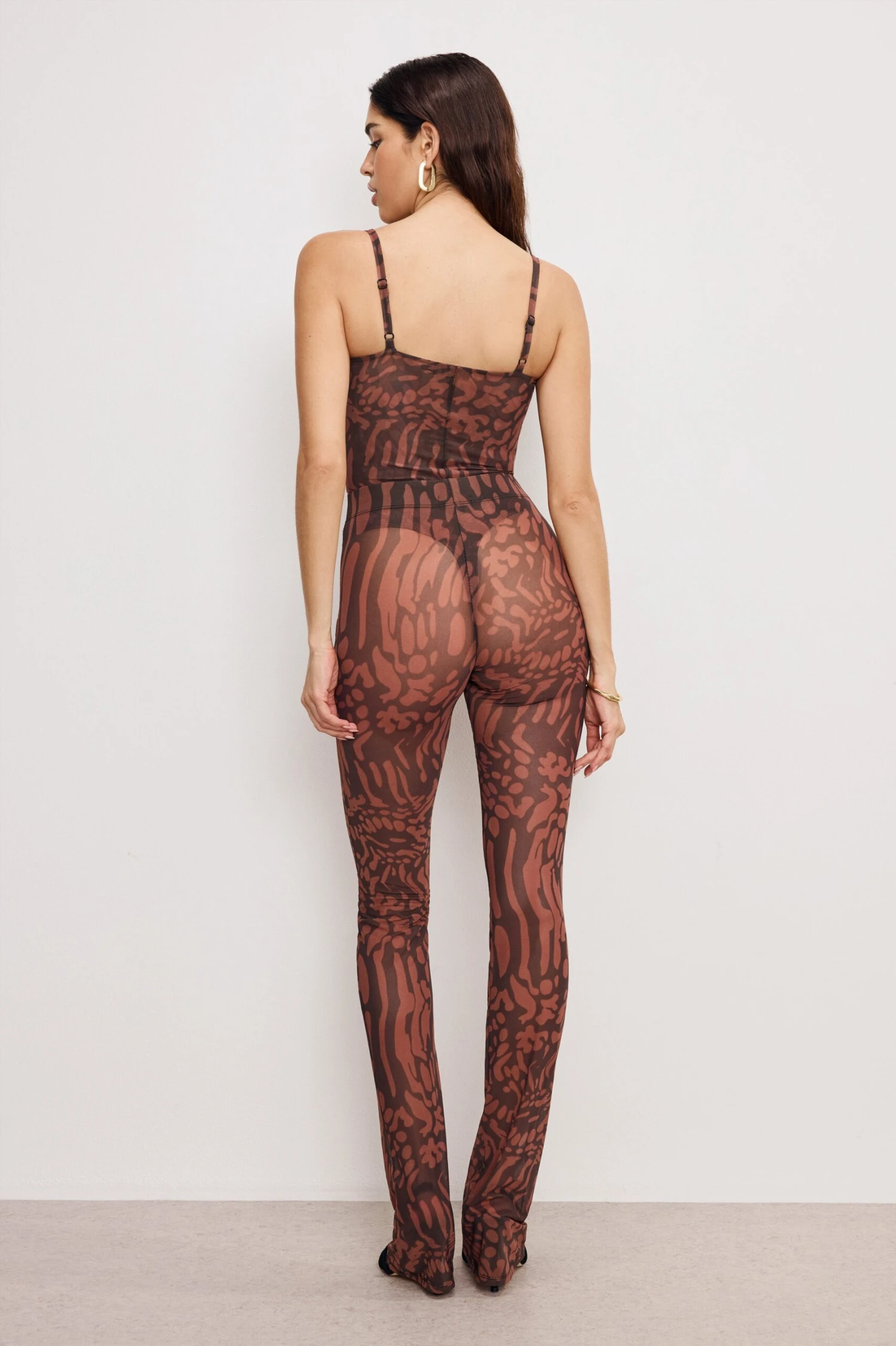 MESH MICRO BOOT LEGGINGS | JAVA WARPED LEOPARD001 6 MESH MICRO BOOT LEGGINGS | JAVA WARPED LEOPARD001 - Image 4
