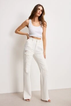 THE KHLOÉ JEAN LONG | CLOUD WHITE -GOOD AMERICAN STORE 250219 11 GKHLOSH156P CLW1 A 1310