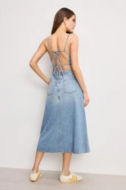 LITE LINEN DENIM MIDI DRESS | INDIGO794 7 LITE LINEN DENIM MIDI DRESS | INDIGO794 -GOOD AMERICAN STORE 250219 27 GFD386 I794 A 3125