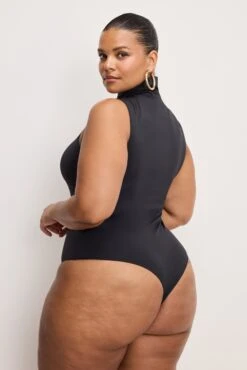 GOOD AMERICAN WEIGHTLESS SCUBA MOCK NECK BODYSUIT | BLACK001 -GOOD AMERICAN STORE 250225 06 GB0652 K001 C 0805