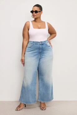 GOOD SKATE WIDE CROPPED JEANS | INDIGO958 22 GOOD SKATE WIDE CROPPED JEANS | INDIGO958 -GOOD AMERICAN STORE 250225 08 GSKAC395T I958 C 0939