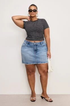 GOOD AMERICAN GOOD 90S MINI SKIRT | INDIGO819 -GOOD AMERICAN STORE 250225 12 GFD415 I819 C 1494