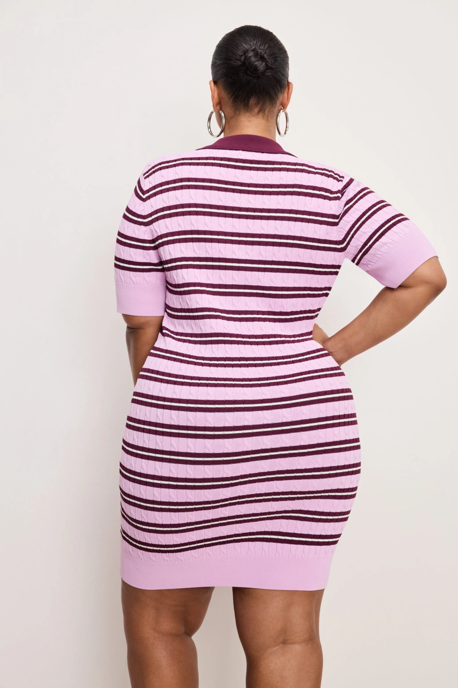 GOOD AMERICAN CABLE KNIT MINI DRESS | COLLEGIATE STRIPE001 8 GOOD AMERICAN CABLE KNIT MINI DRESS | COLLEGIATE STRIPE001 - Image 6