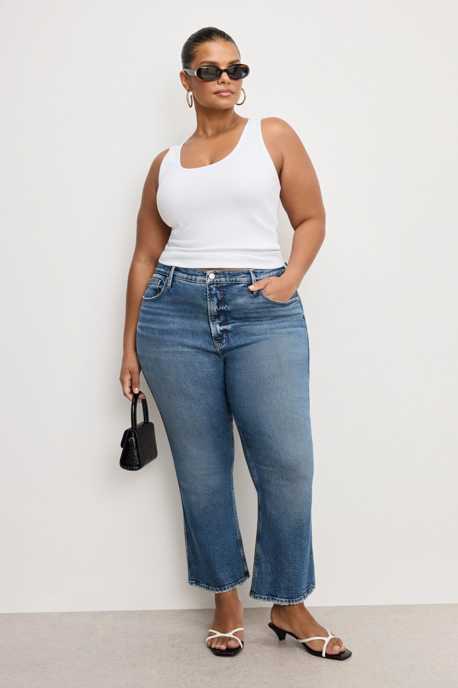 GOOD AMERICAN GOOD KICK FLARE JEANS | INDIGO1014 8 GOOD AMERICAN GOOD KICK FLARE JEANS | INDIGO1014 - Image 6