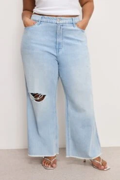 WEIGHTLESS GOOD SKATE WIDE CROPPED JEANS | INDIGO959 -GOOD AMERICAN STORE 250225 18 GSKACD02T I959 C 2375