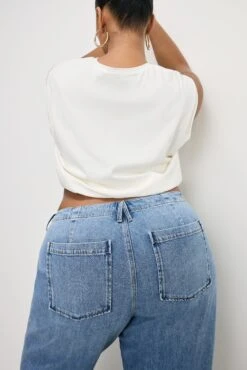 LITE LINEN DENIM PANTS | INDIGO786 -GOOD AMERICAN STORE 250225 22 GFD227DN I786 C 2973