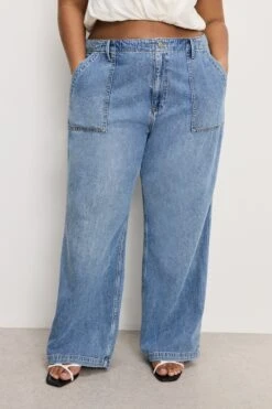 LITE LINEN DENIM PANTS | INDIGO786 -GOOD AMERICAN STORE 250225 22 GFD227DN I786 C 3038