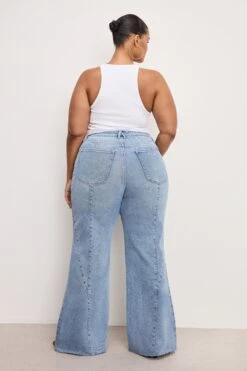 GOOD AMERICAN GOOD WAIST PALAZZO JEANS | INDIGO957 -GOOD AMERICAN STORE 250225 23 GWPMSD15T I957 C 3249