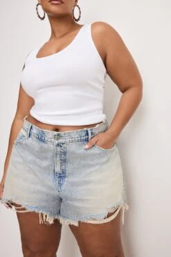 GOOD 90s STUDDED SHORTS | INDIGO784 -GOOD AMERICAN STORE 250225 33 GFD249 I784 C 4545