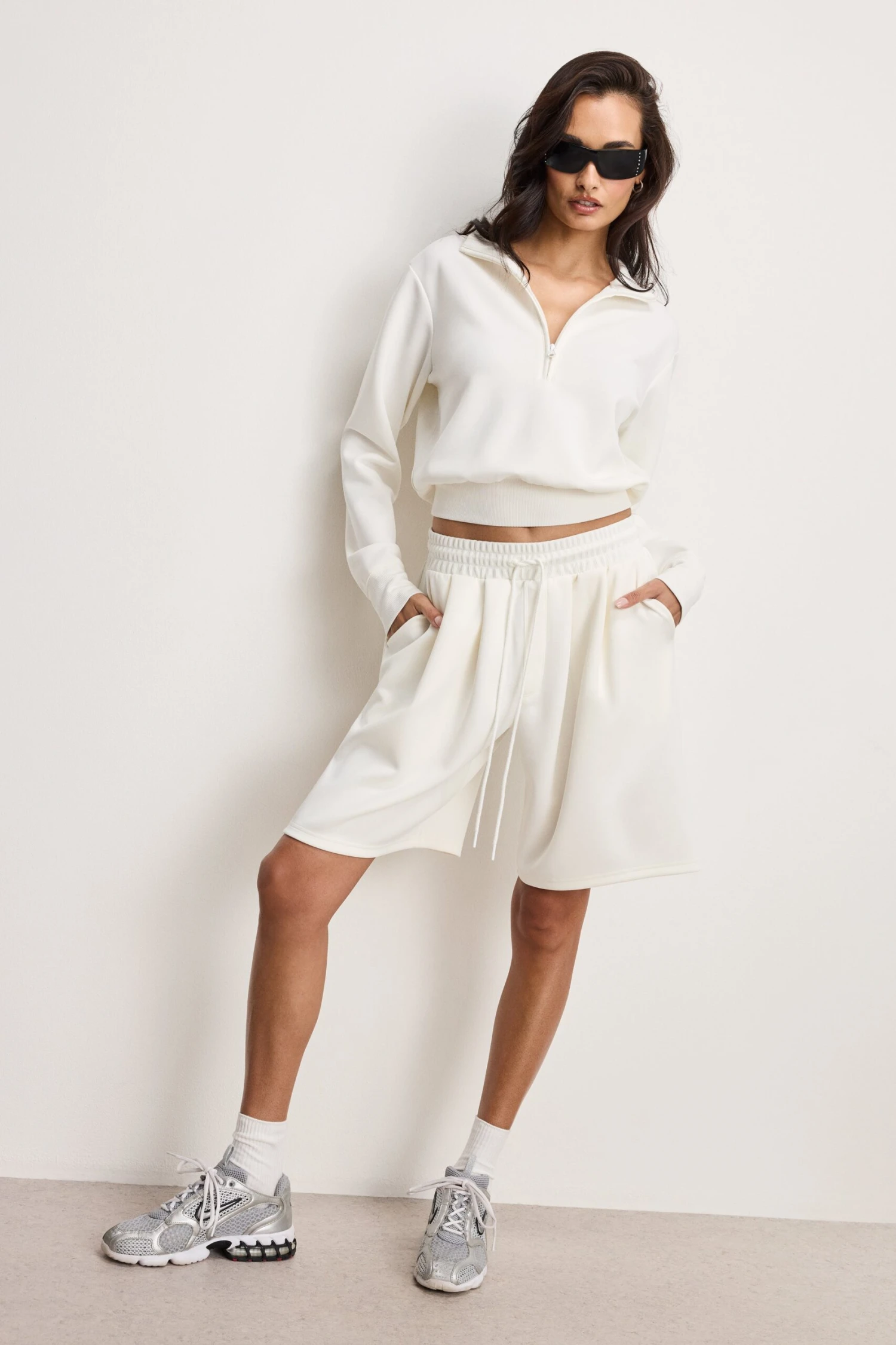 AIR SOFT SCUBA HALF ZIP SWEATSHIRT | CLOUD WHITE 7 AIR SOFT SCUBA HALF ZIP SWEATSHIRT | CLOUD WHITE - Image 5