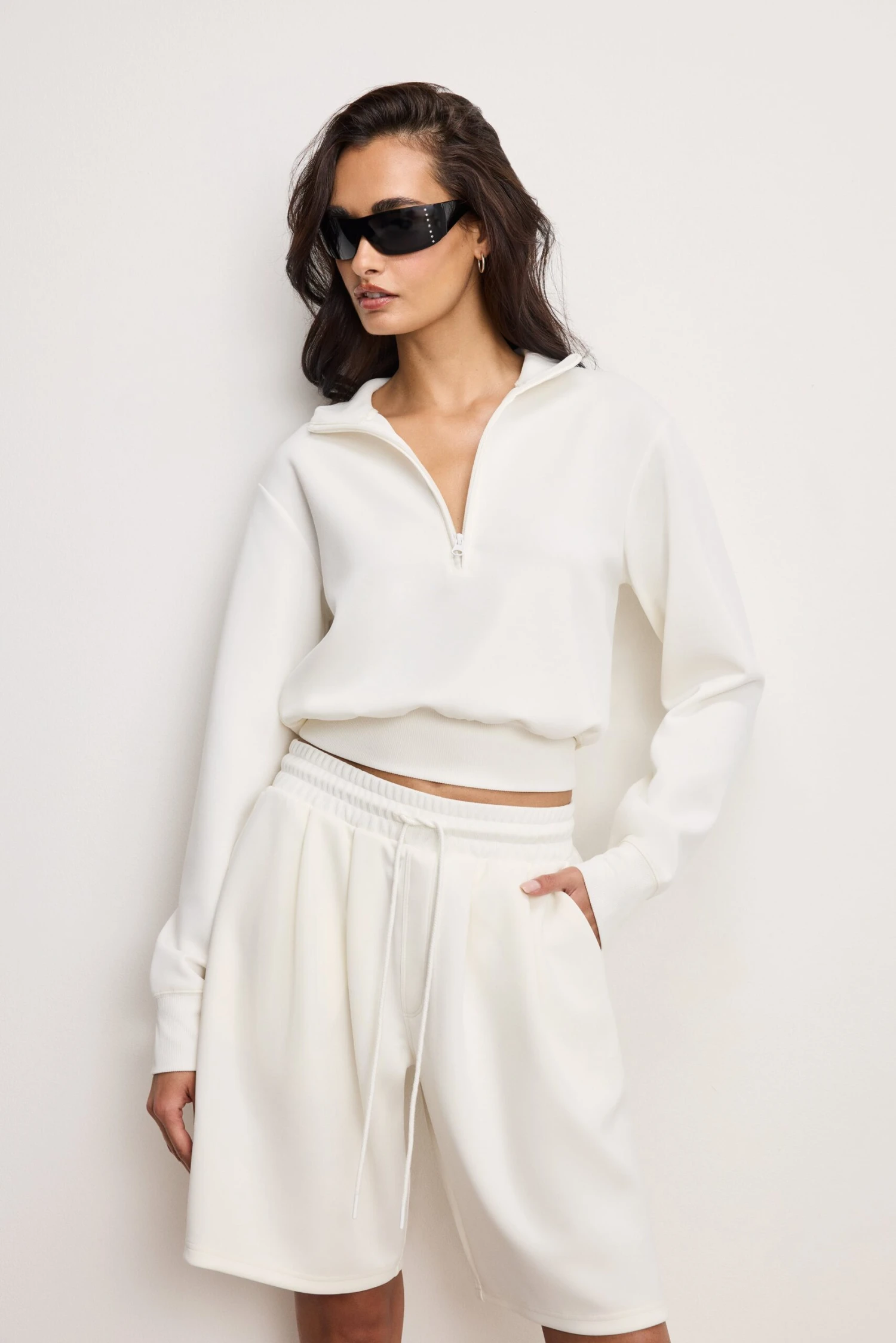 AIR SOFT SCUBA HALF ZIP SWEATSHIRT | CLOUD WHITE 3 AIR SOFT SCUBA HALF ZIP SWEATSHIRT | CLOUD WHITE