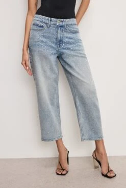 GOOD 90S CROPPED RHINESTONEJEANS | INDIGO908 -GOOD AMERICAN STORE 250226 07 GFD275 I908 A 0817