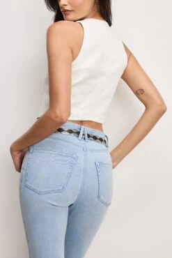 DENIM VEST | CLOUD WHITE -GOOD AMERICAN STORE 250226 09 GFD060WH CLW1 A 1229