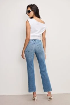 GOOD AMERICAN SOFT TECH GOOD LEGS STRAIGHT JEANS | INDIGO1012 -GOOD AMERICAN STORE 250226 13 GLSCHD10T I1012 A 0453