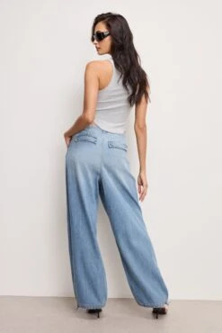 LITE LINEN DENIM PARACHUTE PANTS | INDIGO794 -GOOD AMERICAN STORE 250226 18 GFD262 I794 A 2439