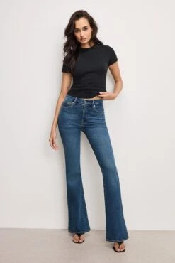 GOOD AMERICAN GOOD LEGS FLARE JEANS | BLUE004 -GOOD AMERICAN STORE 250226 19 GLFCH873TE B004 A 2547