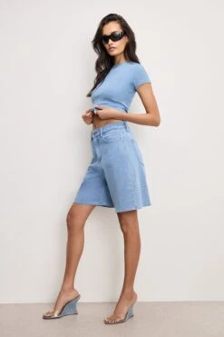 JEANIUS GOOD EASE BERMUDA SHORTS | INDIGO586 12 JEANIUS GOOD EASE BERMUDA SHORTS | INDIGO586 -GOOD AMERICAN STORE 250226 31 GS0562 I586 A 4266