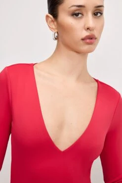 GOOD AMERICAN DOLLY SCUBA BODYSUIT | CRIMSON -GOOD AMERICAN STORE 250307 09 GB0680DP CRIS A 0072