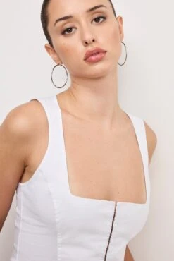 GOOD AMERICAN DOLLY POPLIN BUSTIER | WHITE001 14 GOOD AMERICAN DOLLY POPLIN BUSTIER | WHITE001 -GOOD AMERICAN STORE 250307 14 GWT0358DP W001 A 0067