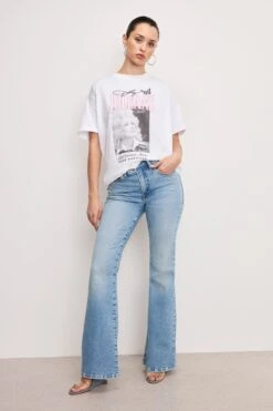 GOOD AMERICAN DOLLY OVERSIZED CONCERT TEE | WHITE001 -GOOD AMERICAN STORE 250307 16 GT0699DP W001 4 0070