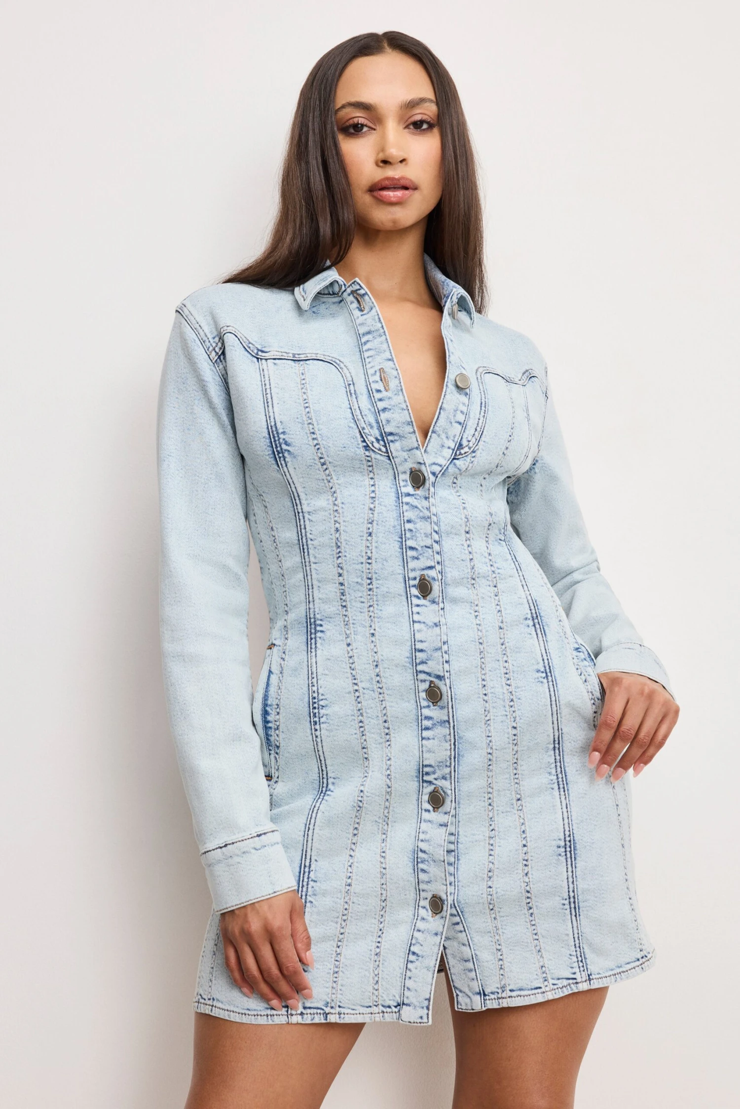 GOOD AMERICAN DOLLY DENIM CORSET DRESS | INDIGO1022 13 GOOD AMERICAN DOLLY DENIM CORSET DRESS | INDIGO1022 - Image 11