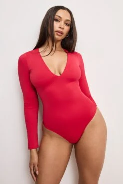 GOOD AMERICAN DOLLY SCUBA BODYSUIT | CRIMSON -GOOD AMERICAN STORE 250307 21 GB0680DP CRIS 4 0220