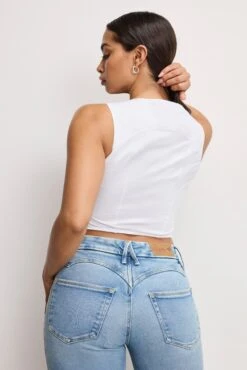 GOOD AMERICAN DOLLY POPLIN BUSTIER | WHITE001 17 GOOD AMERICAN DOLLY POPLIN BUSTIER | WHITE001 -GOOD AMERICAN STORE 250307 24 GWT0358DP W001 4 0147