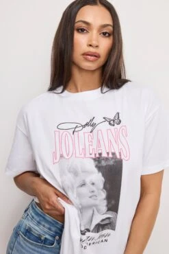 GOOD AMERICAN DOLLY OVERSIZED CONCERT TEE | WHITE001 -GOOD AMERICAN STORE 250307 26 GT0699DP W001 4 0120