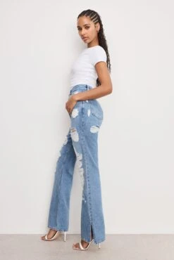 GOOD AMERICAN THE KHLOÉ JEAN | INDIGO714 -GOOD AMERICAN STORE 250320 01 GKHLOSH156VSI I714 A 0150