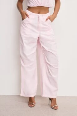 TWILL PARACHUTE PANTS | BUBBLEGUM005 -GOOD AMERICAN STORE 250320 04 GFD262TW BG05 A 0058