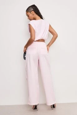 TWILL PARACHUTE PANTS | BUBBLEGUM005 -GOOD AMERICAN STORE 250320 04 GFD262TW BG05 A 0163