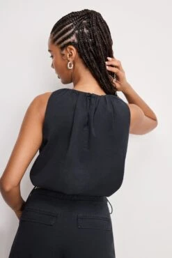 TWILL PARACHUTE BUBBLE TOP | BLACK001 -GOOD AMERICAN STORE 250320 05 GFD267TW K001 A 0107