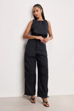 TWILL PARACHUTE PANTS | BLACK001 14 TWILL PARACHUTE PANTS | BLACK001 -GOOD AMERICAN STORE 250320 06 GFD262TW K001 A 0033