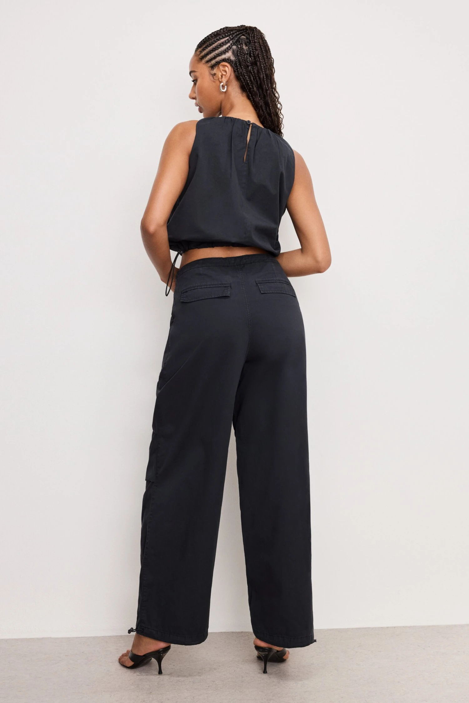TWILL PARACHUTE PANTS | BLACK001 8 TWILL PARACHUTE PANTS | BLACK001 - Image 6