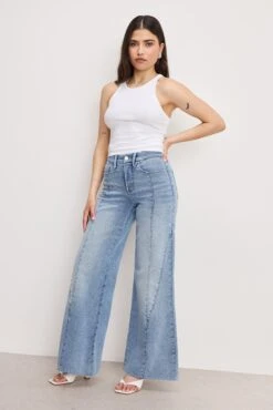 GOOD AMERICAN GOOD PETITE PALAZZO JEANS | INDIGO957 -GOOD AMERICAN STORE 250320 16 GPPMSD15T I957 P 0018