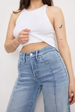 GOOD AMERICAN GOOD PETITE PALAZZO JEANS | INDIGO957 -GOOD AMERICAN STORE 250320 16 GPPMSD15T I957 P 0112