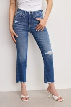 GOOD AMERICAN GOOD PETITE STRAIGHT JEANS | INDIGO943 -GOOD AMERICAN STORE 250320 18 GPSCHD15T I943 P 0090