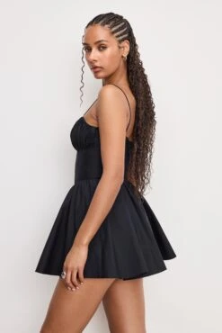 POPLIN MINI DRESS | BLACK001 -GOOD AMERICAN STORE 250320 35 GDW0261 K001 A 0138