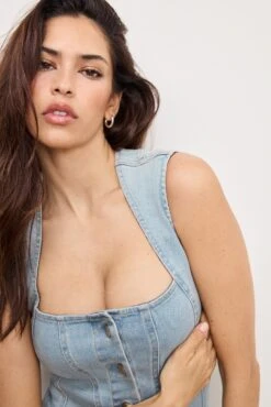 POWER STRETCH MINI DRESS | INDIGO910 10 POWER STRETCH MINI DRESS | INDIGO910 -GOOD AMERICAN STORE 250328 01 GFD388 I910 A KEY 0202