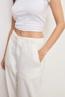 LITE LINEN PANTS | CLOUD WHITE -GOOD AMERICAN STORE 250328 02 GFD227 CLW1 0137