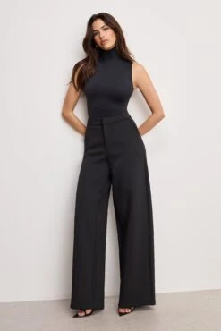 GOOD AMERICAN WEIGHTLESS SCUBA MOCK NECK BODYSUIT | BLACK001 -GOOD AMERICAN STORE 250328 31 GB0652 K001 0015