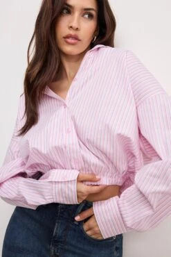 GOOD AMERICAN POPLIN BUBBLE SHIRT | CANDY STRIPE001 8 GOOD AMERICAN POPLIN BUBBLE SHIRT | CANDY STRIPE001 -GOOD AMERICAN STORE 250328 35 GWT0333ST CDS1 0066