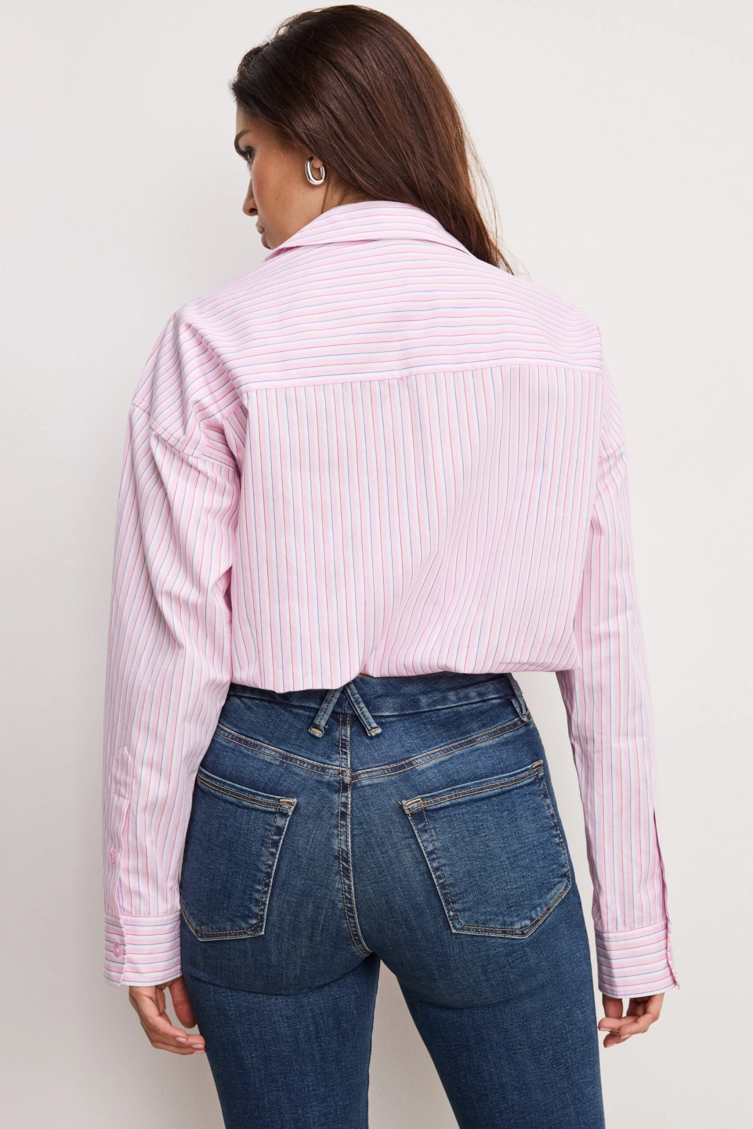 GOOD AMERICAN POPLIN BUBBLE SHIRT | CANDY STRIPE001 6 GOOD AMERICAN POPLIN BUBBLE SHIRT | CANDY STRIPE001 - Image 4