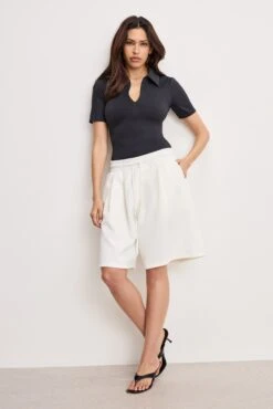 GOOD AMERICAN WEIGHTLESS SCUBA COLLARED BODYSUIT | BLACK001 -GOOD AMERICAN STORE 250421 08 GB0651VN K001 A 0046