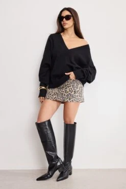 GOOD AMERICAN LEOPARD GOOD 90S MINI SKIRT | LUCKY LEOPARD001 13 GOOD AMERICAN LEOPARD GOOD 90S MINI SKIRT | LUCKY LEOPARD001 -GOOD AMERICAN STORE 250501 18 GSK0359 K001 A 2466