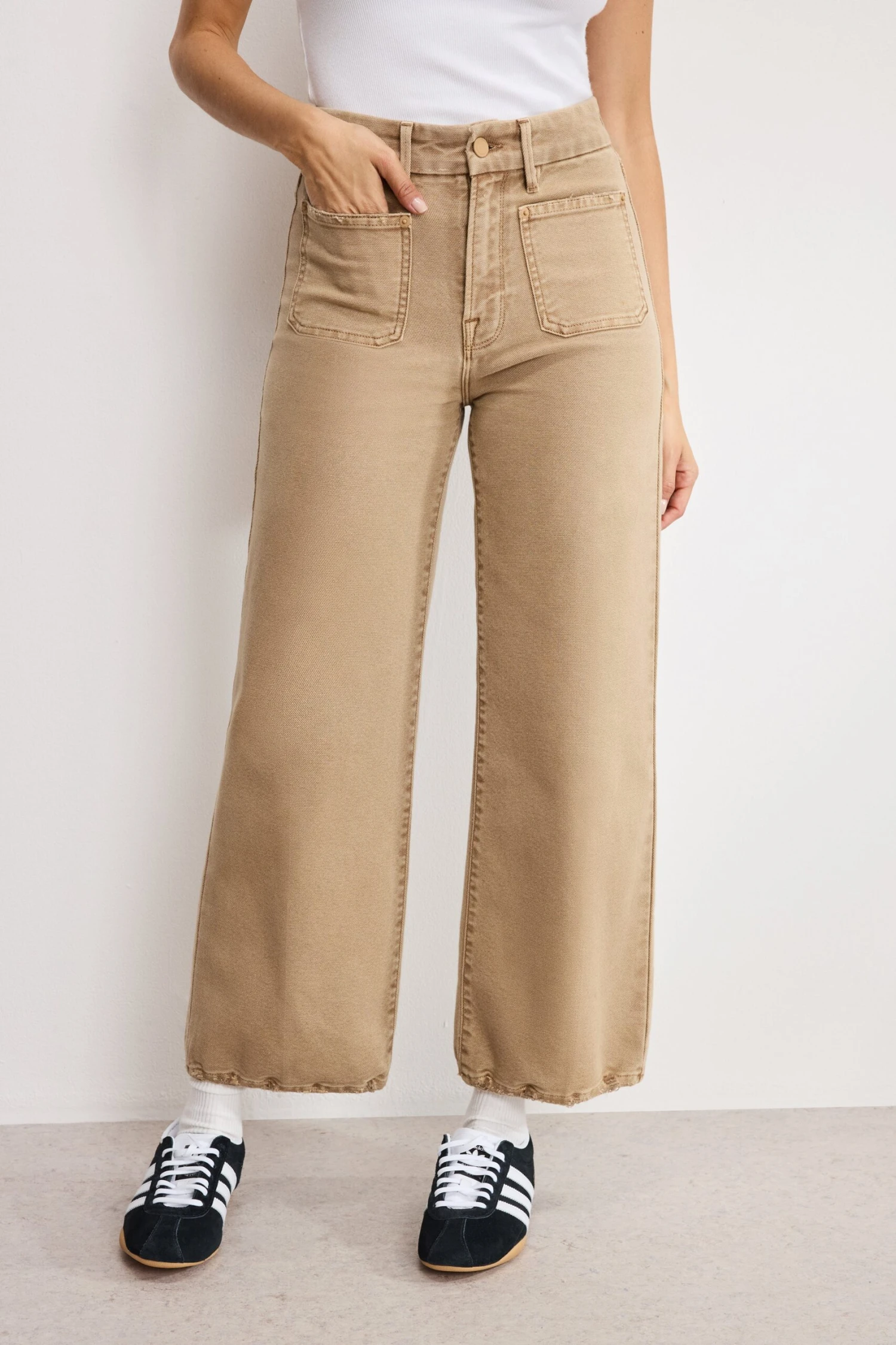 GOOD AMERICAN PALAZZO CROPPED PANTS | GOOD KHAKI001 7 GOOD AMERICAN PALAZZO CROPPED PANTS | GOOD KHAKI001 - Image 5