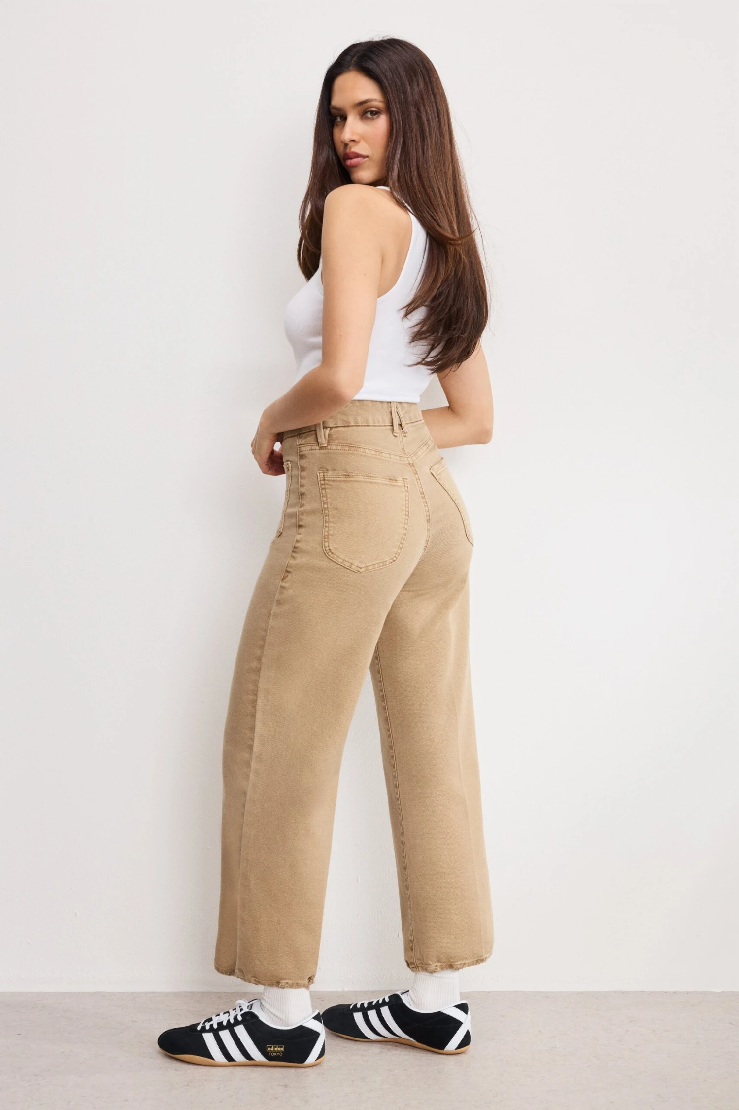 GOOD AMERICAN PALAZZO CROPPED PANTS | GOOD KHAKI001 9 GOOD AMERICAN PALAZZO CROPPED PANTS | GOOD KHAKI001 - Image 7
