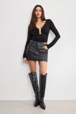 GOOD AMERICAN JERSEY U WIRE LONG SLEEVE TOP | BLACK001 8 GOOD AMERICAN JERSEY U WIRE LONG SLEEVE TOP | BLACK001 -GOOD AMERICAN STORE 250501 27 GT0672 K001 A 3590